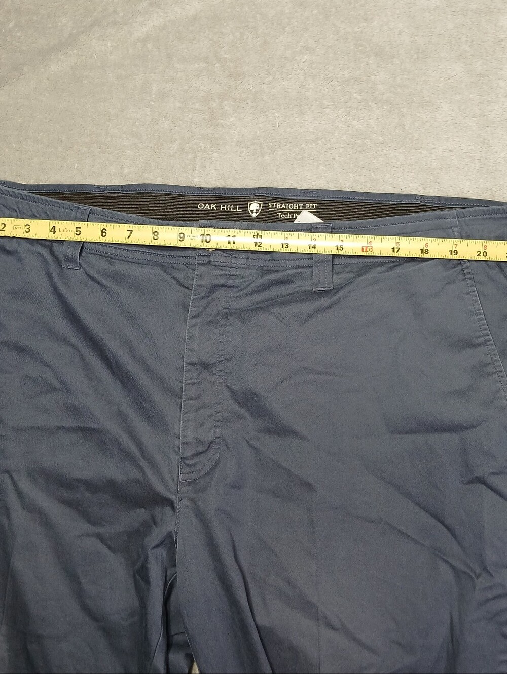Oak Hill Men 46x30 46 x 30 Blue Flat Front Straight Lightweight Tech Pants Golf - Picture 8 of 12